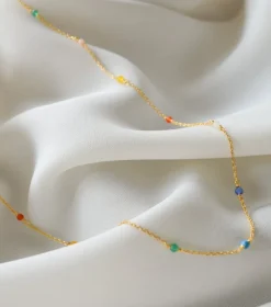 Syster P Santa Monica Multicolor Halsband Guld