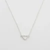 Syster P Snap Crystal Hjärta Halsband Silver