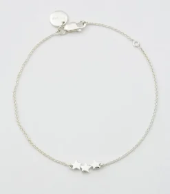 Syster P Snap Triple Star Armband Silver