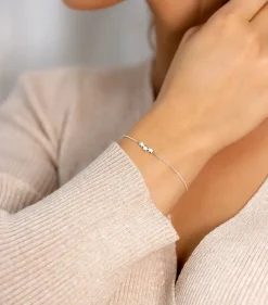 Syster P Snap Triple Star Armband Silver