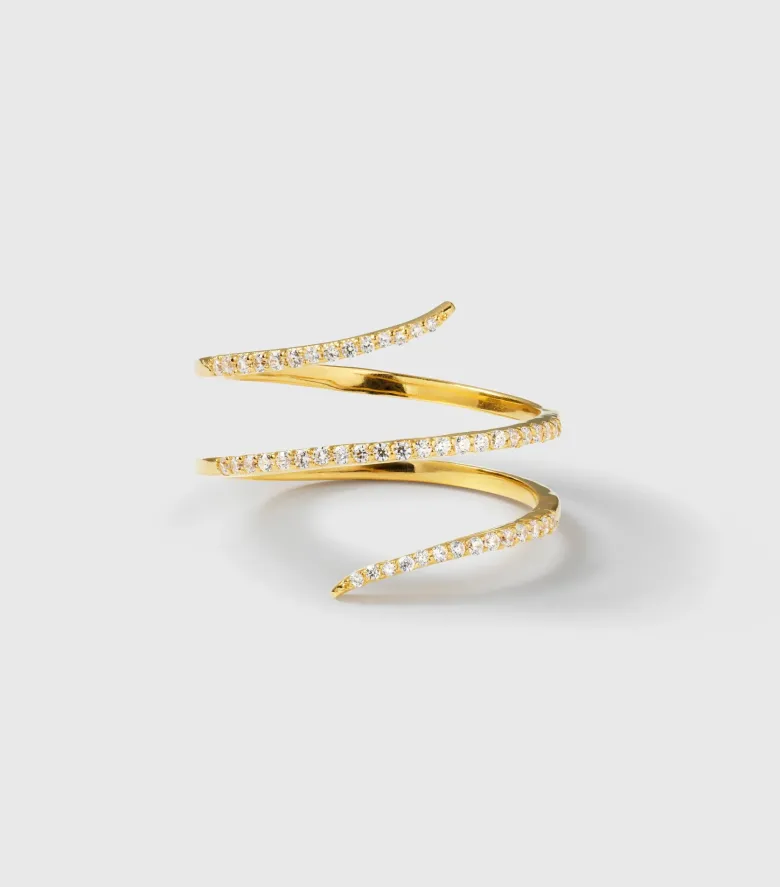 Syster P Sparkle Wrap Ring Guld