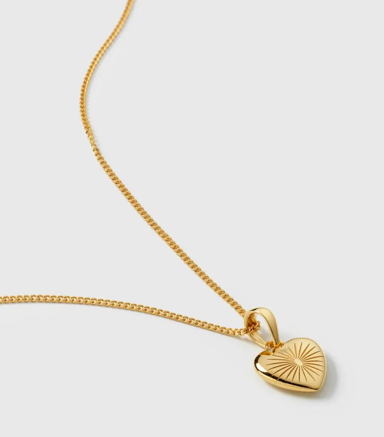 Syster P Sunburst Heart Halsband Guld