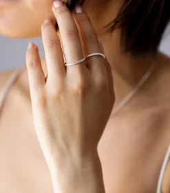 Syster P Tiny Sparkle Ring Silver