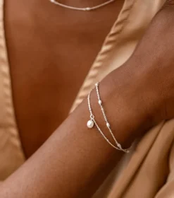 Syster P Treasure Multi Pearl Armband Silver