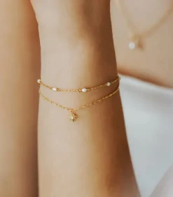 Syster P Treasure Multi Pearl Armband Guld