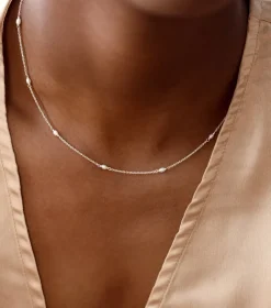Syster P Treasure Multi Pearl Halsband Silver