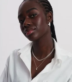 Syster P Treasure Single Pearl Halsband Silver