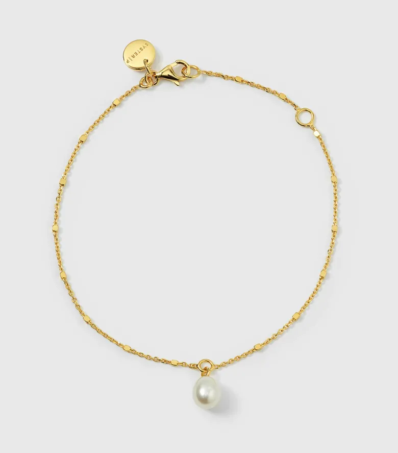 Syster P Treasure Single Pearl Armband Guld