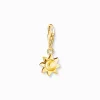 Thomas Sabo Charm-hängsmycke sol guldpläterad bricka silver