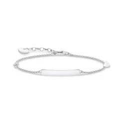 Thomas Sabo Armband classic med klöverblad & vit sten – A1977-051-21