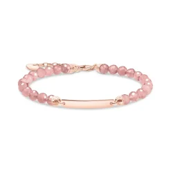 Thomas Sabo Armband rosa pärlor roséguld – A2042-415-9