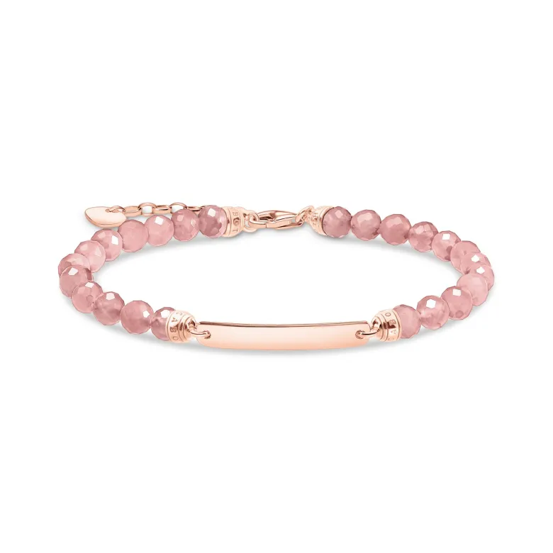 Thomas Sabo Armband rosa pärlor roséguld – A2042-415-9