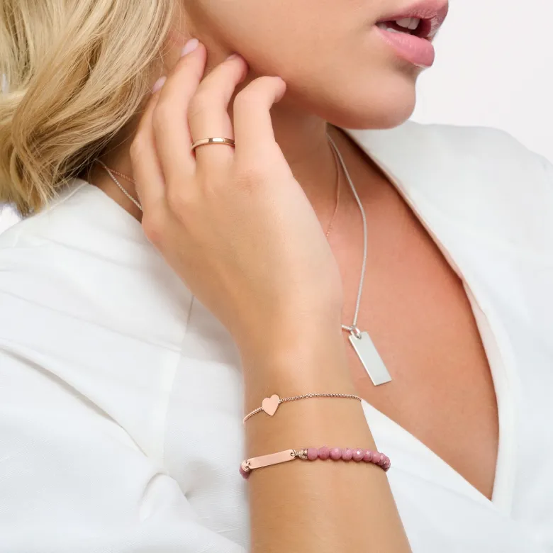 Thomas Sabo Armband rosa pärlor roséguld – A2042-415-9