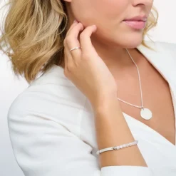 Thomas Sabo Armband rosa pärlor silver – A2042-637-9