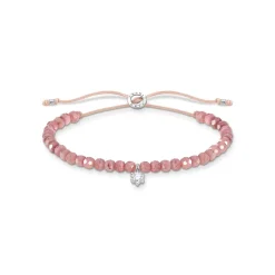 Thomas Sabo Armband rosa pärlor med vit sten – A1987-401-9