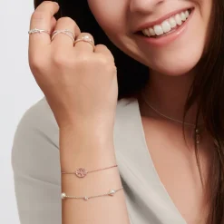 Thomas Sabo Armband Tree of Love med vita stenar roséguld – A2041-416-14