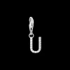 Thomas Sabo Charm-hängsmycke bokstaven U med vita stenar silver