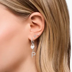 Thomas Sabo Charm-hängsmycke bokstaven L med vita stenar silver