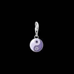 Thomas Sabo Charm-hängsmycke lila yin & yang silver