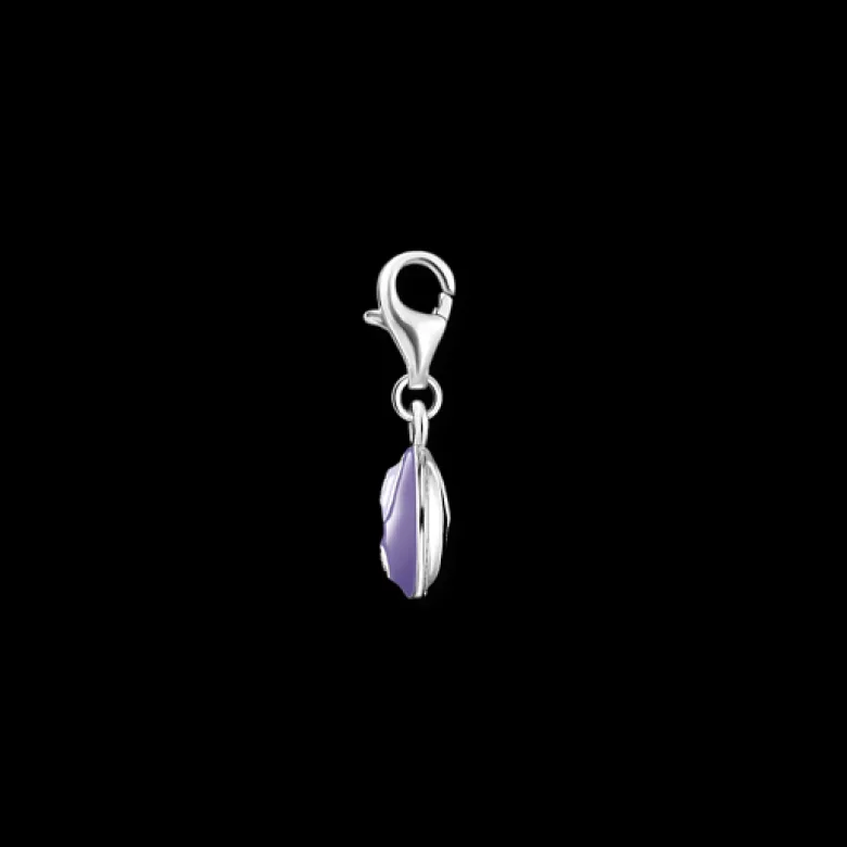 Thomas Sabo Charm-hängsmycke lila yin & yang silver