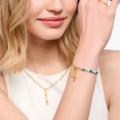 Thomas Sabo Charm-hängsmycke klöverblad guldpläterad