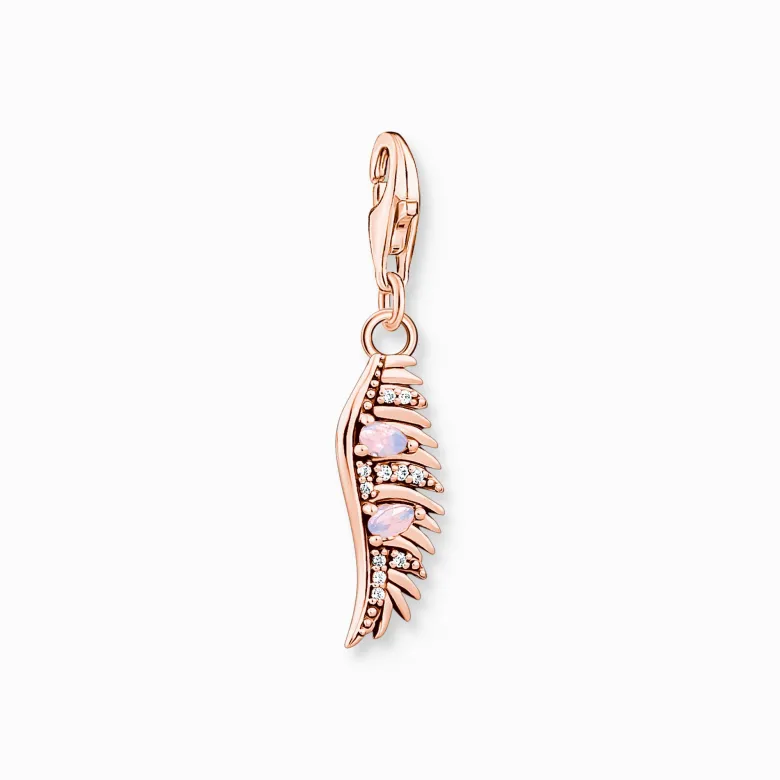 Thomas Sabo Fenixfjäder med rosa stenar roséguld – 1906