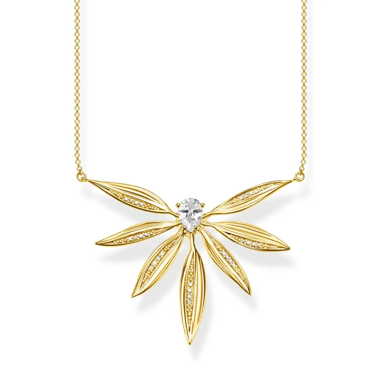 Thomas Sabo Halsband Blad Stora Guld – KE1950-414-14