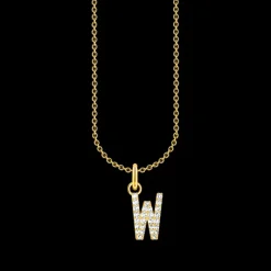 Thomas Sabo Halsband BOKSTAV W Guld KE2262-414-14