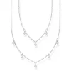 Thomas Sabo Halsband dubbelt silver med vita stenar – KE2072-051-14 (MEGA KAMPANJ)