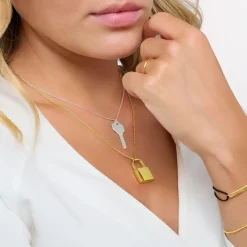 Thomas Sabo Halsband hänglås guld – KE2130-413-39