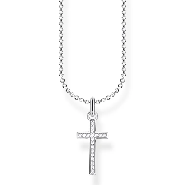 Thomas Sabo Halsband Kors Pavé – KE2043-051-14