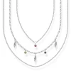 Thomas Sabo Halsband Layering Blad Silver – KE2088-640-7