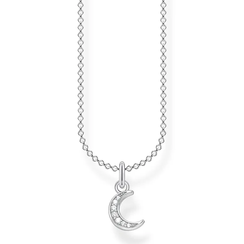 Thomas Sabo Halsband Måne Pavé Silver – KE2050-051-14