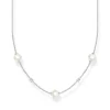 Thomas Sabo Halsband pärlor med vita stenar silver – KE2120-167-14