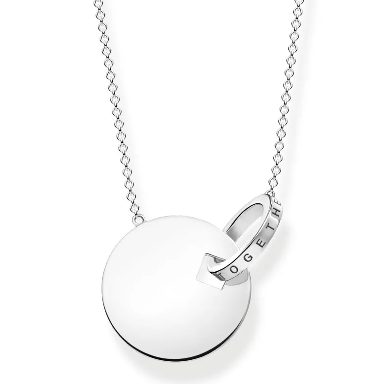 Thomas Sabo Halsband Together Stort Mynt med Ring Silver – KE1948-637-21