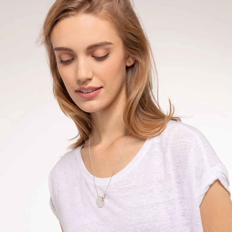 Thomas Sabo Halsband Together Stort Mynt med Ring Silver – KE1948-637-21