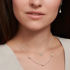 Thomas Sabo Halsband Tree of Love med vita stenar silver – KE2126-051-14