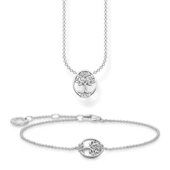 Thomas Sabo Halsband Tree of Love med vita stenar silver – KE2126-051-14
