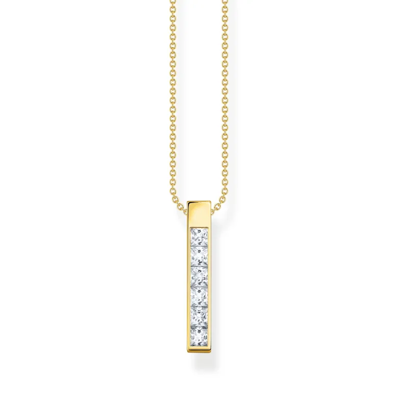 Thomas Sabo Halsband vita stenar pavé Guld- KE2113-414-14