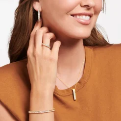 Thomas Sabo Halsband vita stenar pavé Guld- KE2113-414-14
