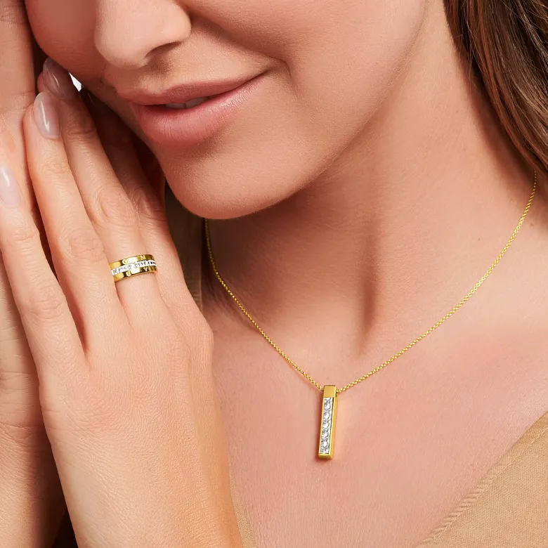 Thomas Sabo Halsband vita stenar pavé Guld- KE2113-414-14
