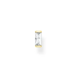 Thomas Sabo Individuellt Stiftörhängen Baguette Vit Sten Guld – H2185-414-14