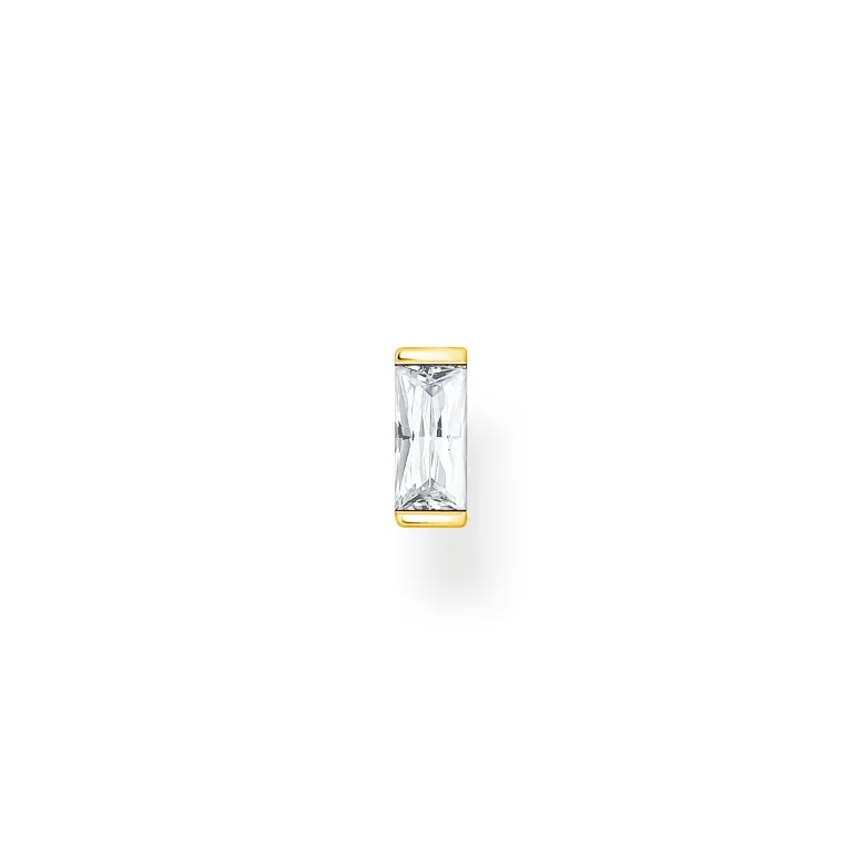 Thomas Sabo Individuellt Stiftörhängen Baguette Vit Sten Guld – H2185-414-14