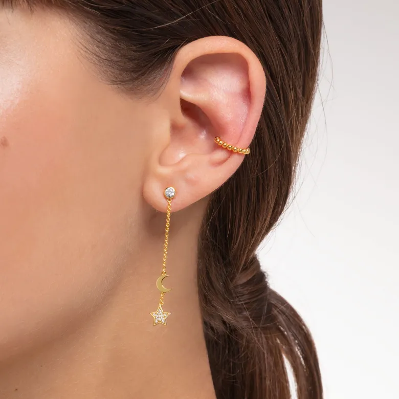 Thomas Sabo Individuellt Örhängen Stjärna & Måne Guld – H2151-414-14