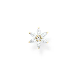 Thomas Sabo Individuellt Stiftörhängen Blomma Vit Stenar Guld – H2196-414-14