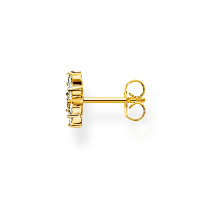 Thomas Sabo Individuellt Stiftörhängen Blomma Vit Stenar Guld – H2196-414-14