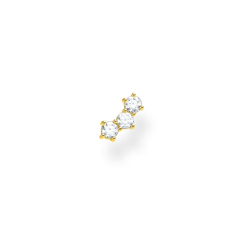 Thomas Sabo Individuellt Stiftörhängen Vita Stenar Guld – H2132-414-14