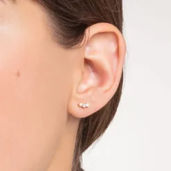 Thomas Sabo Individuellt Stiftörhängen Vita Stenar Guld – H2132-414-14