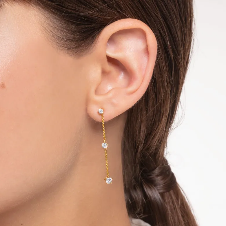 Thomas Sabo Individuellt Örhängen Vita Stenar Guld – H2150-414-14