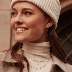 Thomas Sabo Individuellt Örhängen Vita Stenar Guld – H2150-414-14